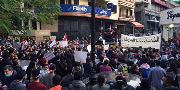 Peaceful student protest in Beirut met with violent response